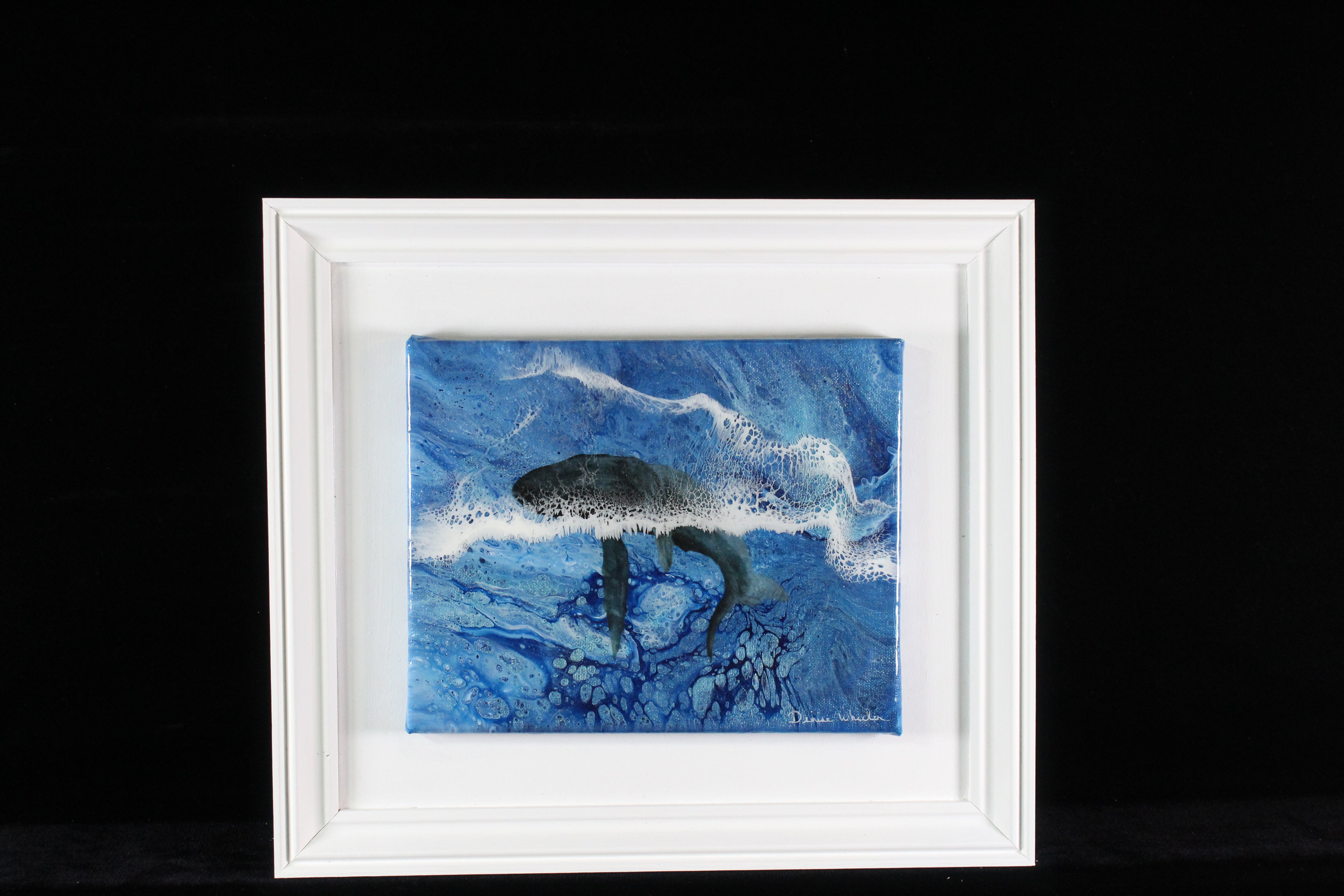 8x10 Framed Art- Whale
