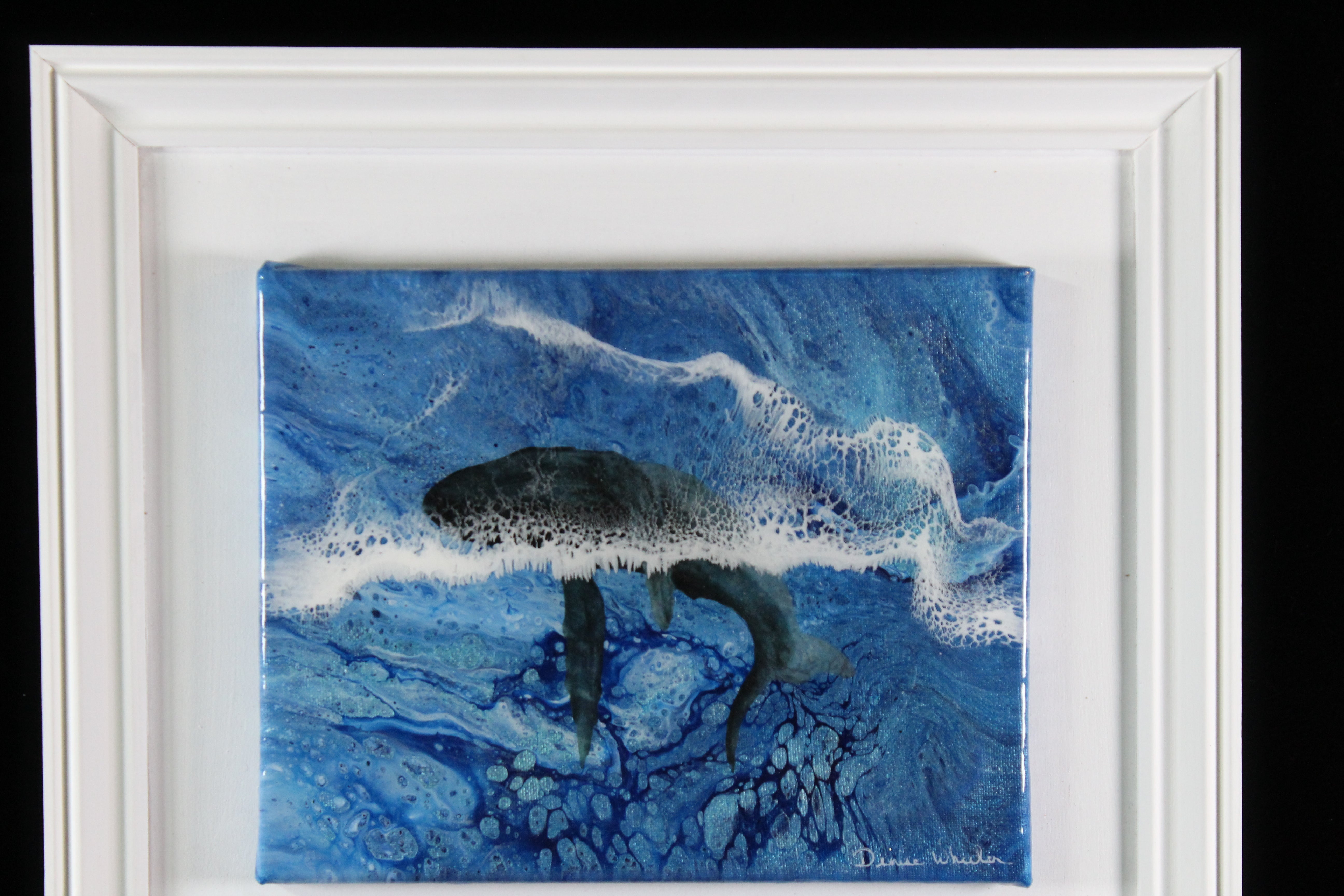 8x10 Framed Art- Whale