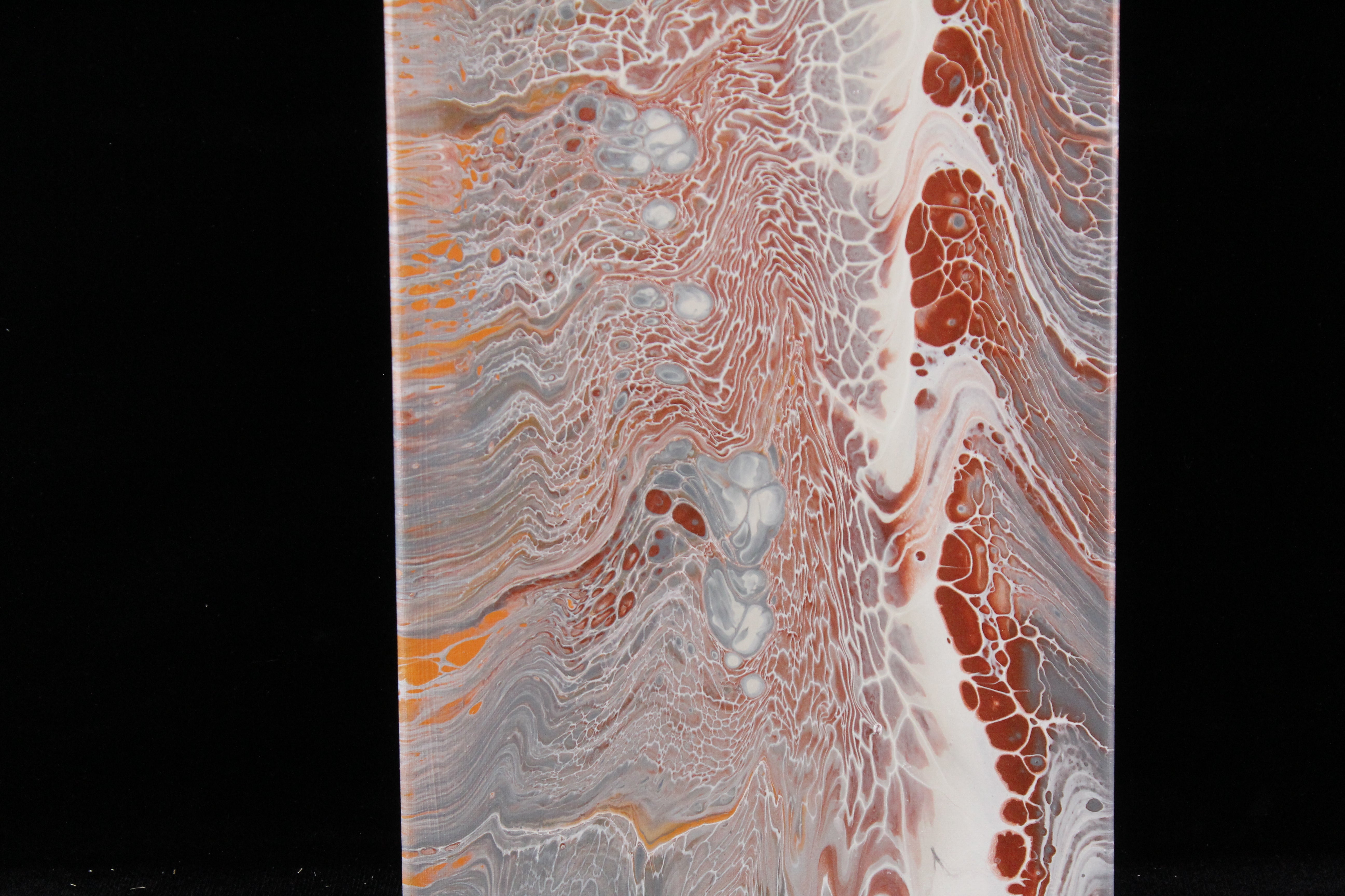 Fiery Earth wrapped canvas (acrylic pour)