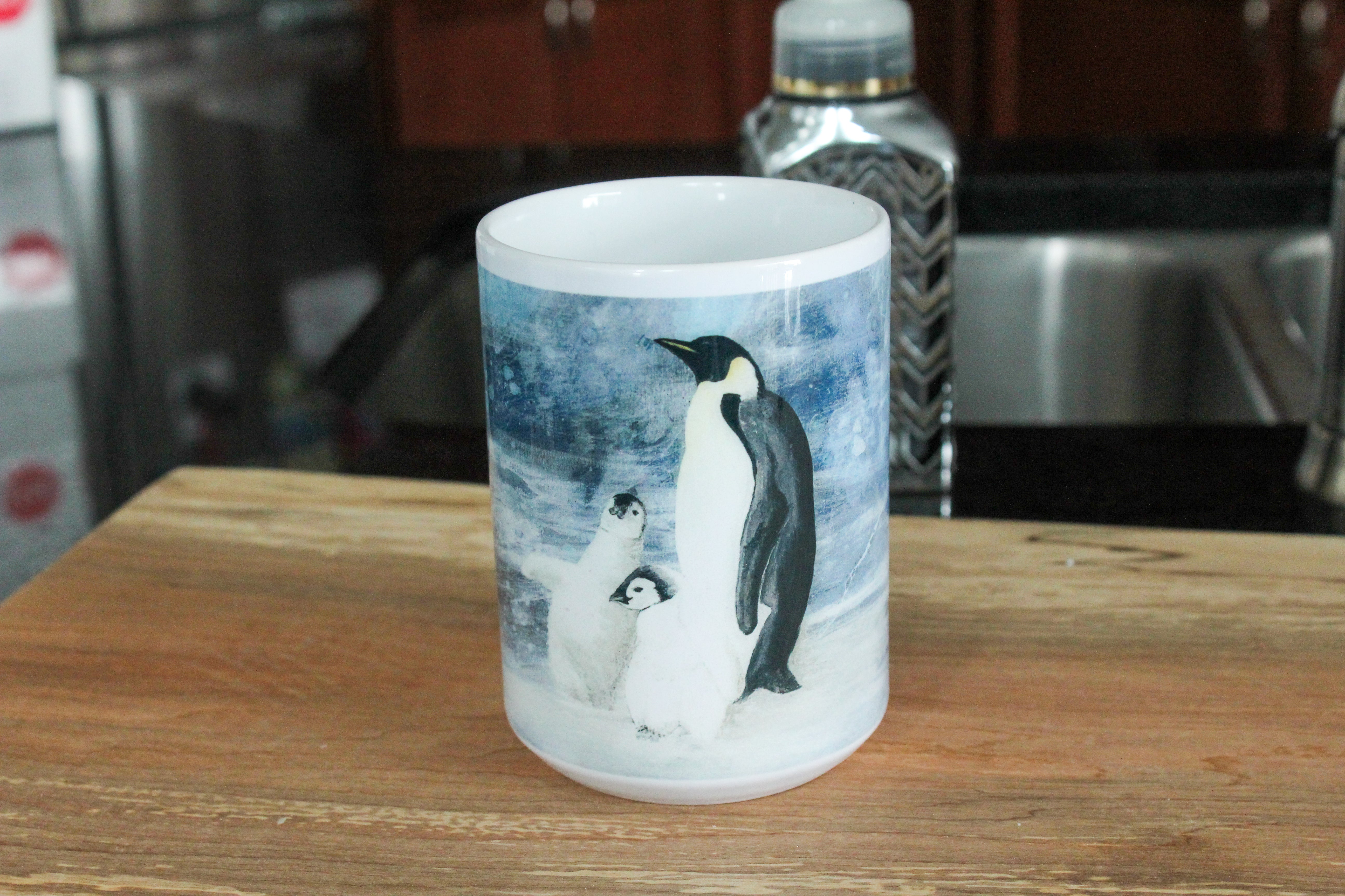 Penguin Family 15 oz coffee cup